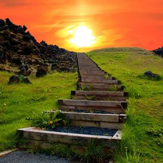 Stairs to heaven wallpaper
