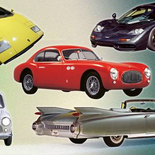 Old super cars collection wallpaper