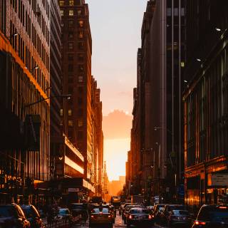 NYC sunset wallpaper