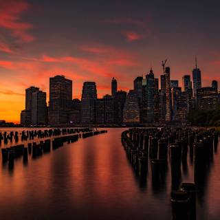 NYC sunset wallpaper