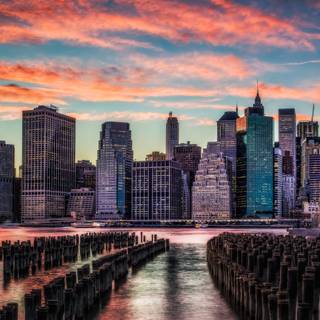 NYC sunset wallpaper