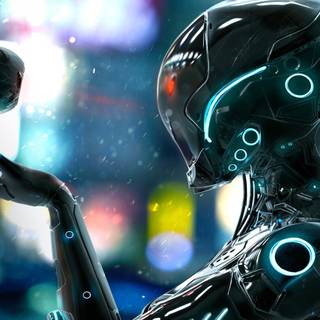 Futuristic robot wallpaper