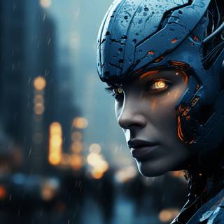 Futuristic robot wallpaper