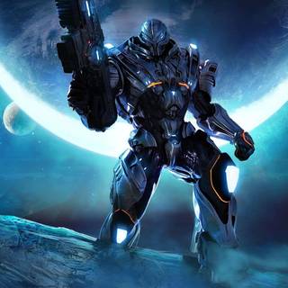 Futuristic robot wallpaper