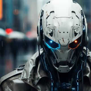 Futuristic robot wallpaper