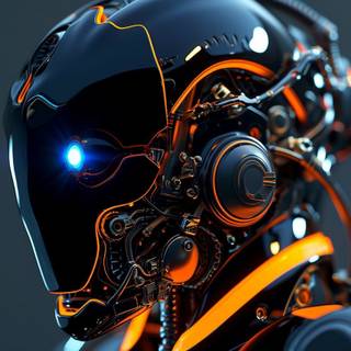 Futuristic robot wallpaper