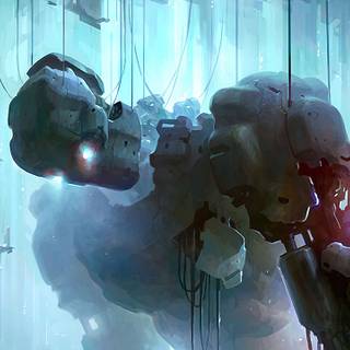 Futuristic robot wallpaper