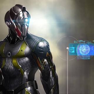 Futuristic robot wallpaper