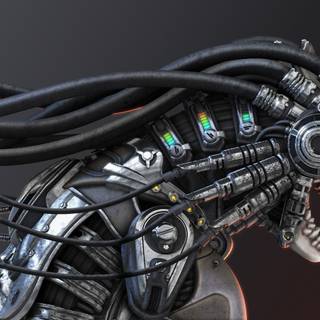 Futuristic robot wallpaper