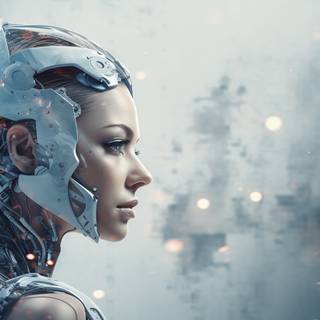 Futuristic robot wallpaper