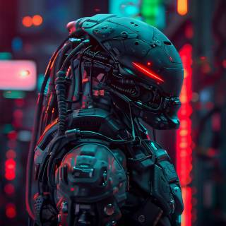 Futuristic robot wallpaper