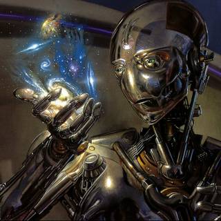 Futuristic robot wallpaper