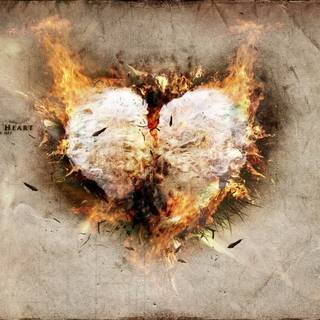 Burning paper wallpaper