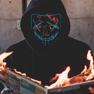 Burning paper wallpaper