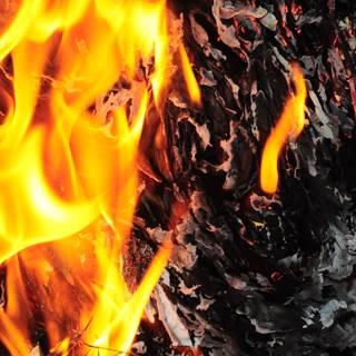 Burning paper wallpaper