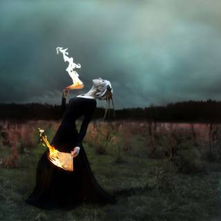 Burning paper wallpaper