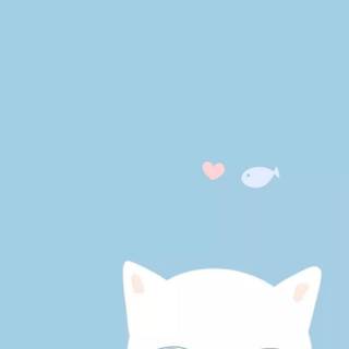 Cute blue cats wallpaper