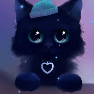 Cute blue cats wallpaper