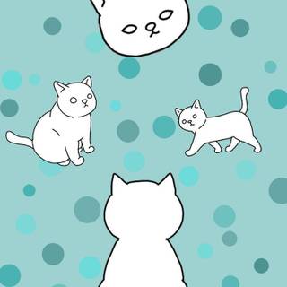 Cute blue cats wallpaper