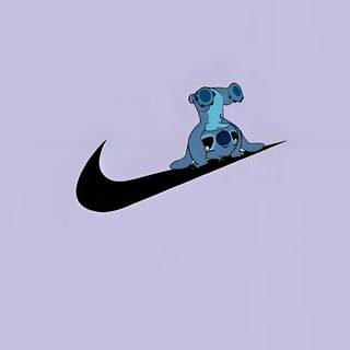 Stitch and Nike wallpaper