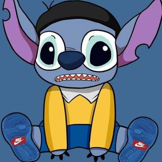 Stitch and Nike wallpaper