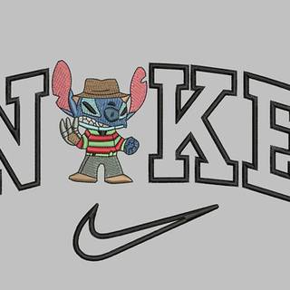 Stitch and Nike wallpaper