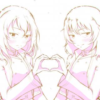 Heart hands anime wallpaper