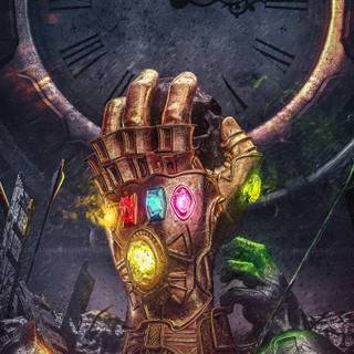Deadpool with Infinity Stones wallpaper