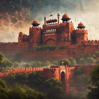 Red Fort India wallpaper
