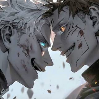 Gojo vs Sukuna manga wallpaper