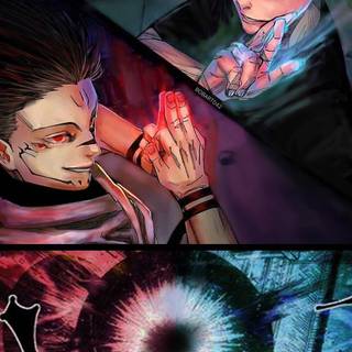 Gojo vs Sukuna manga wallpaper