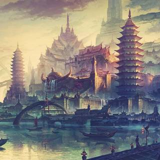 Asia city wallpaper