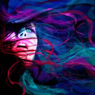 Girl abstract wallpaper