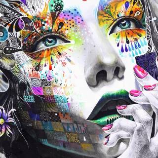 Girl abstract wallpaper