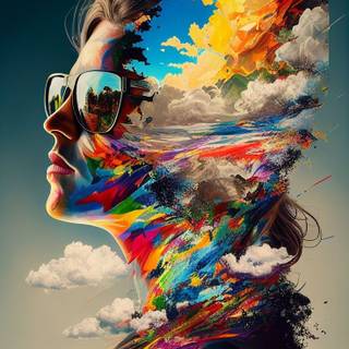 Girl abstract wallpaper