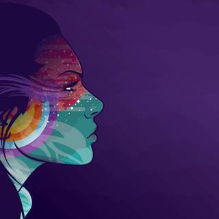 Girl abstract wallpaper