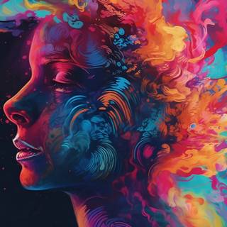 Girl abstract wallpaper