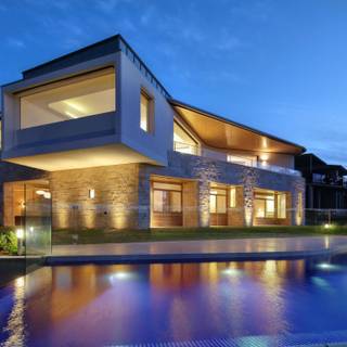 Futuristic house wallpaper