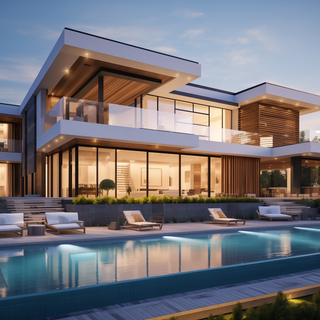 Futuristic house wallpaper