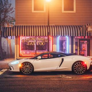 Car and house wallpaper