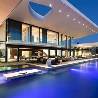 Futuristic house wallpaper