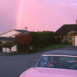 Car and house wallpaper