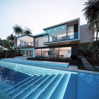 Futuristic house wallpaper