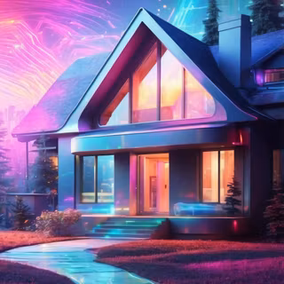 Futuristic house wallpaper