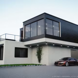 Futuristic house wallpaper