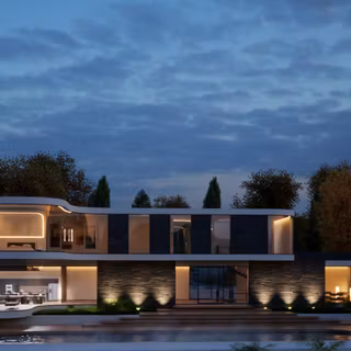 Futuristic house wallpaper