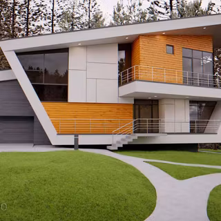 Futuristic house wallpaper