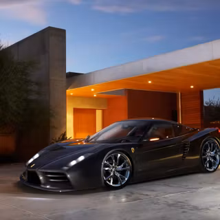 Car and house wallpaper