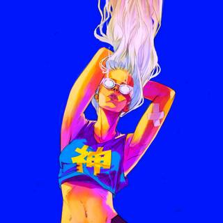 Girl abstract wallpaper