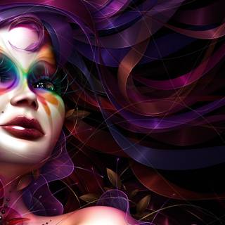 Girl abstract wallpaper